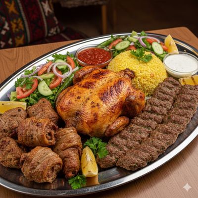 Whole Chicken On Charcoal With 1/4 Kofta
